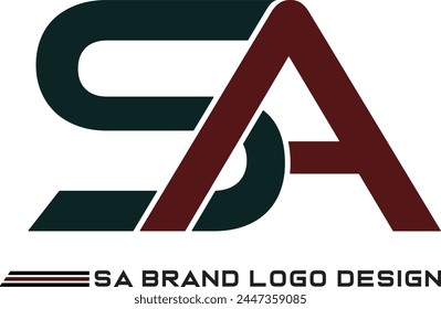 SA letter logo template design. SA logo vector arts. AS best brand logo 