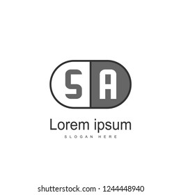 SA Letter logo template. Initial letter logo design