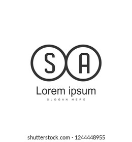 SA Letter logo template. Initial letter logo design