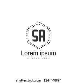 SA Letter logo template. Initial letter logo design