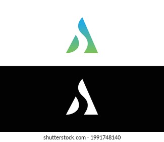 SA AS Letter Logo Vector Design Template