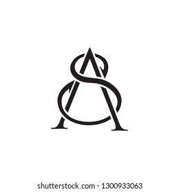 SA AS Letter  Luxury Premium Logo company simple design