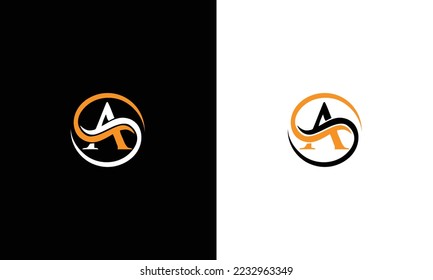 Letra SA Monograma mínimo Logotipo vinculado