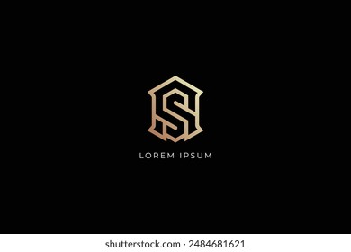 sa letter modern brand design modern style creative golden wordmark design typography illustration, as typo, sa logo design
