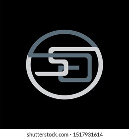 SA Letter monogram with abstrac concept style design