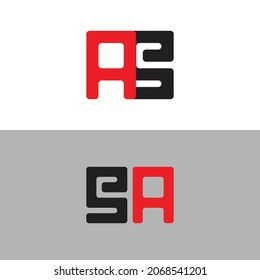 SA Letter Monogram Logo Design Template Vektor