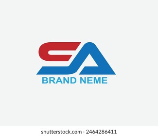 PLANTILLA de diseño de logotipo personal de letra SA