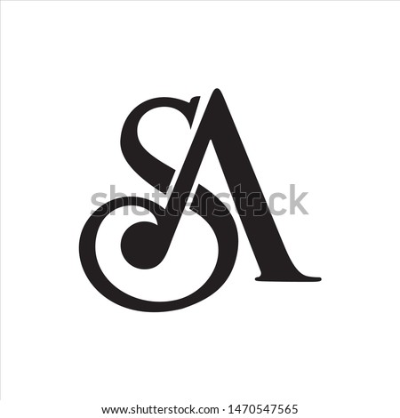 SA Letter simple  Linked Luxury Premium Logo 