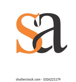 sa letter vector logo