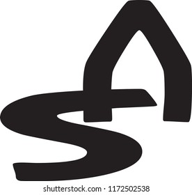 sa letter vector logo