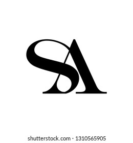 Sa Logo Premium Luxury Icon Design Stock Vector (Royalty Free) 1578373861