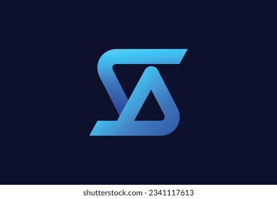 diseño de logotipo de plantilla de vector de letra sa