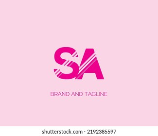 SA, AS Logo Design Template Vector Graphic Branding Element.