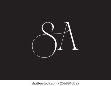 SA Logo Design Template Vector Graphic Branding Element.
