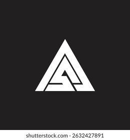 AS or SA logo design in triangle shape.