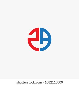 Diseño del logotipo de SA. Ilustración vectorial.