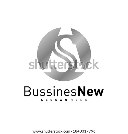 SA logo design vector. Letter SA logo design template. Creative icon