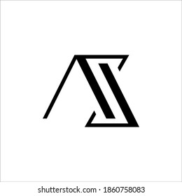 Signo vectorial de diseño de logotipo SA