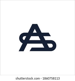 Signo vectorial de diseño de logotipo SA