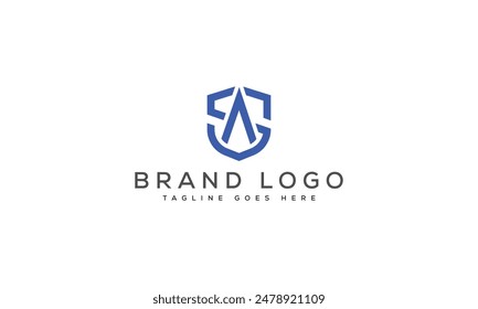 Diseño de Plantilla de Vector de diseño de logotipo SA para marca