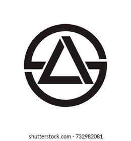 AS or SA logo initial letter design template vector