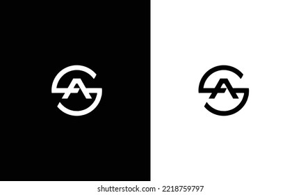 SA Logo. Letter Design Vector