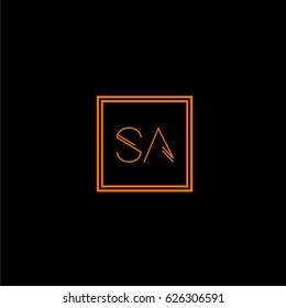 sa logo letter initial, Abstract Polygonal Background Logo, design for Corporate Business Identity,flat icon, Alphabet letter