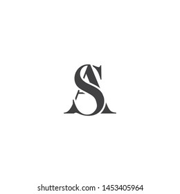 SA logo letter luxurious vector