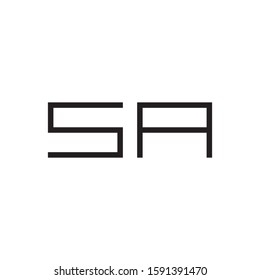 SA logo template vector icon design