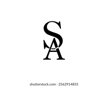  SA Logo Or AS Logo Vector Design