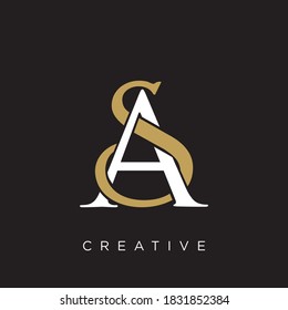 sa luxury logo design vector icon symbol