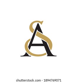 sa luxury logo design vector icon