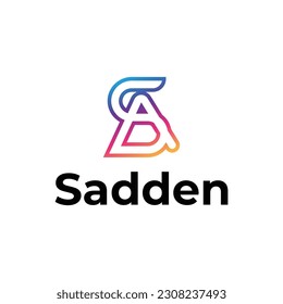 SA modern 3d logo design