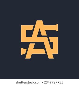 sa monogram logo design vector