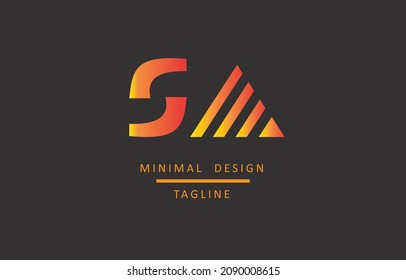 Diseño de logotipo de monograma SA para su negocio