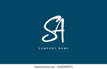 SA AS S a Abstrakte Buchstaben Logo Monogramm