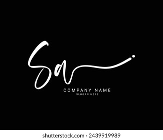 Als Anfangsbuchstaben Handschrift und Unterschriftenlogo