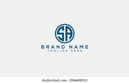 SA ist eine moderne Logo-Symbolvorlage für kreative Buchstaben