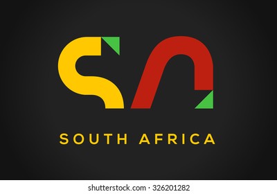 SA - South Africa Modern Logotype