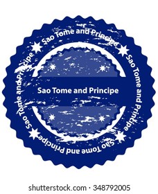 Sa Tome and Principe Country Grunge Stamp