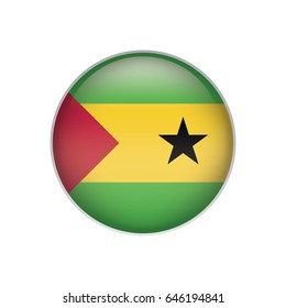 SA Tome and Principe flag button
