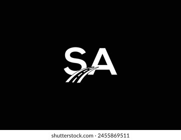 SA diseño del logotipo de transporte y logotipo inicial
