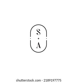 Concepto de logotipo de boda SA en un diseño profesional de alta calidad que se imprimirá en cualquier medio impreso