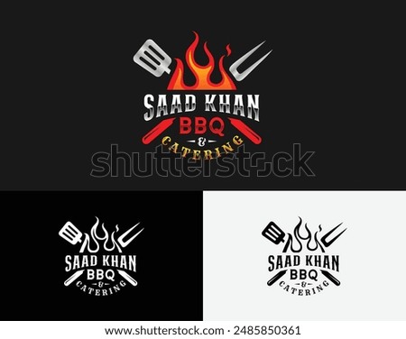 Saad khan BBQ and catering logo design