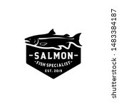 Saalmon fish logo vector. Fish as a food for logo concept