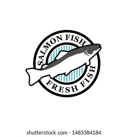 Saalmon fish logo vector. Fish as a food for logo concept