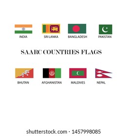 SAARC COUNTRIES FLAG ILLUSTRATOR VECTOR FILE