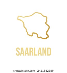 Saarland golden gradient abstract map