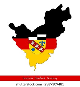 Saarlouis Flag - Saarland, Germany (EPS)