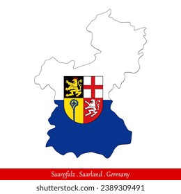 Bandera de Sarpfalz - Sarre, Alemania (EPS)